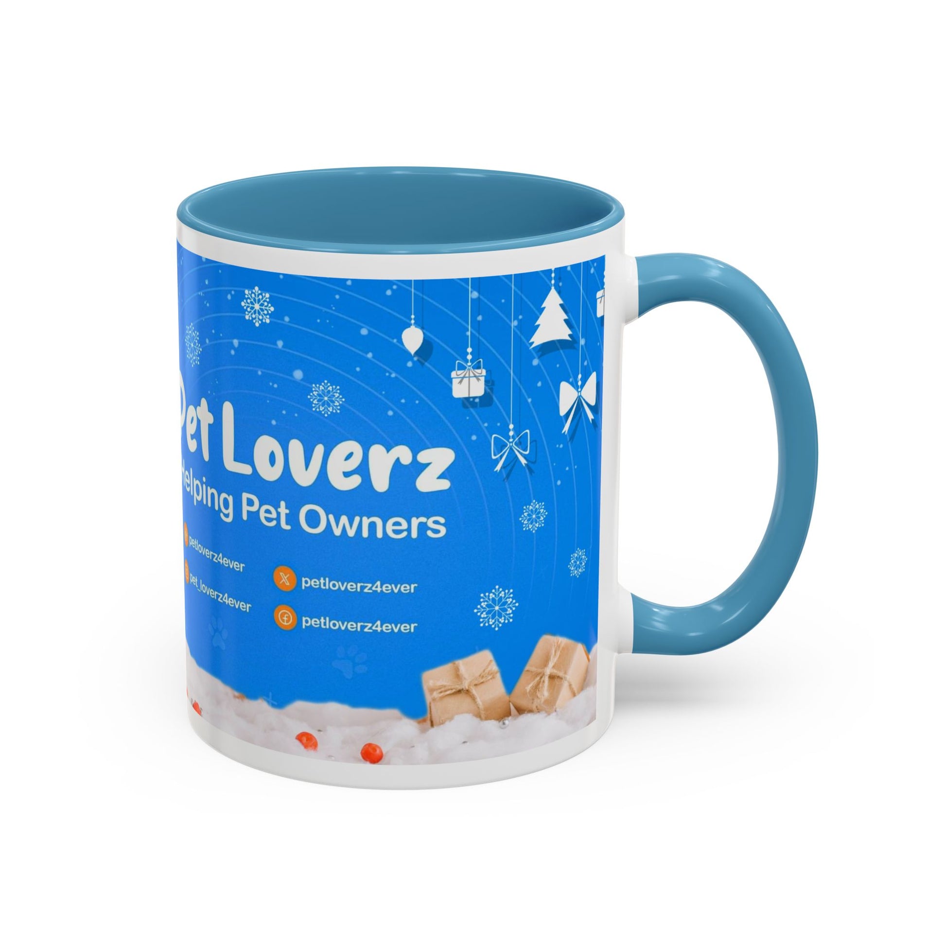 Pet Lover Accent Coffee Mug - Festive Design for Dog Owners