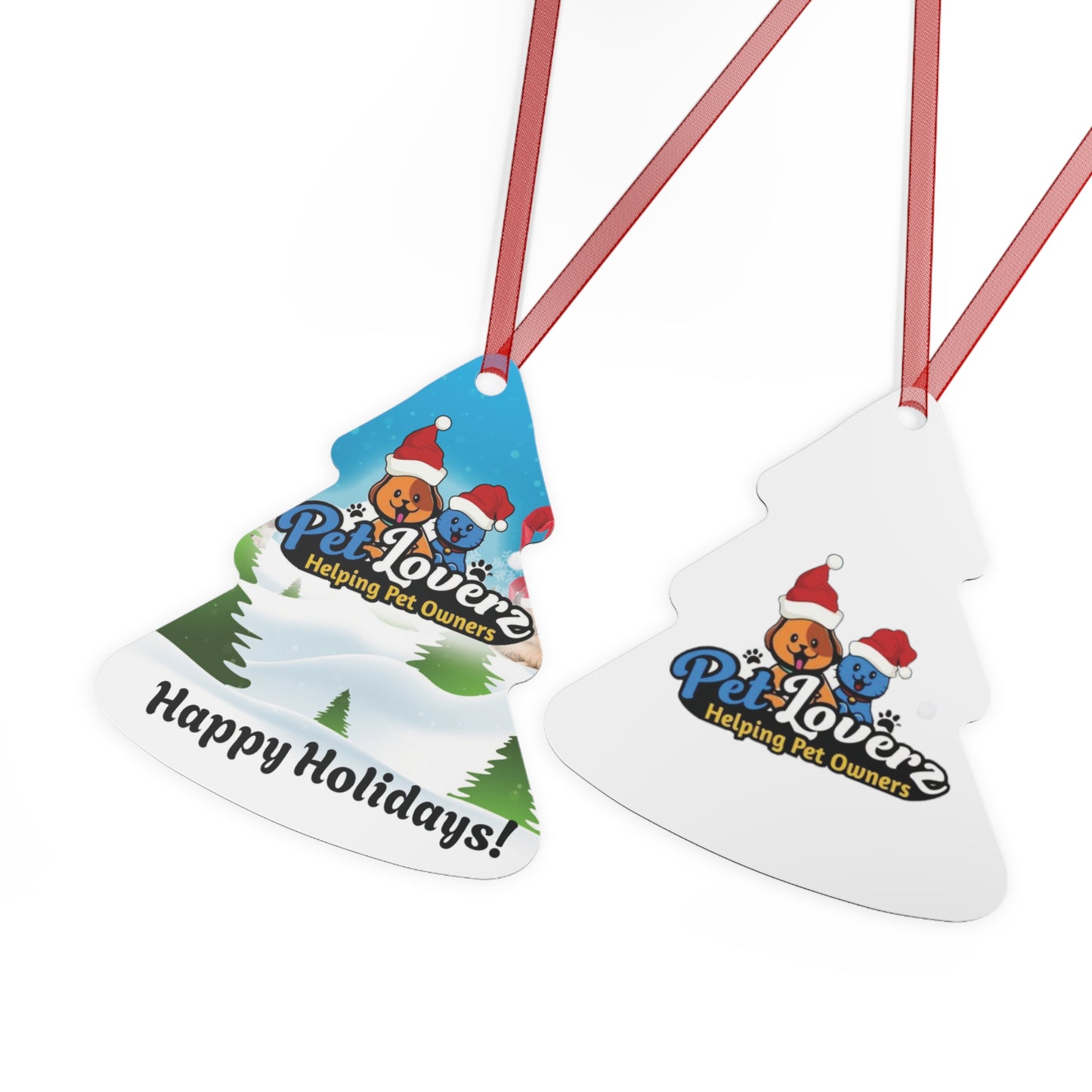 Pet Loverz Holiday Metal Ornaments - Perfect for Pet Owners