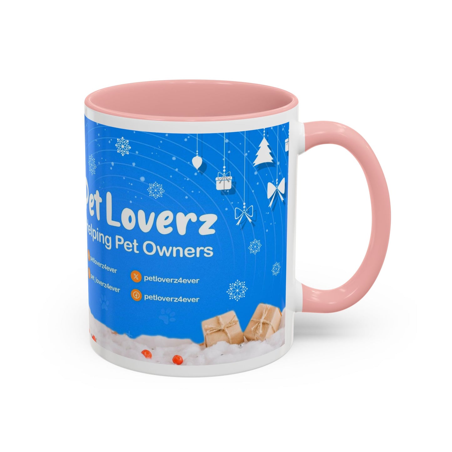 Pet Lover Accent Coffee Mug - Festive Design for Dog Owners