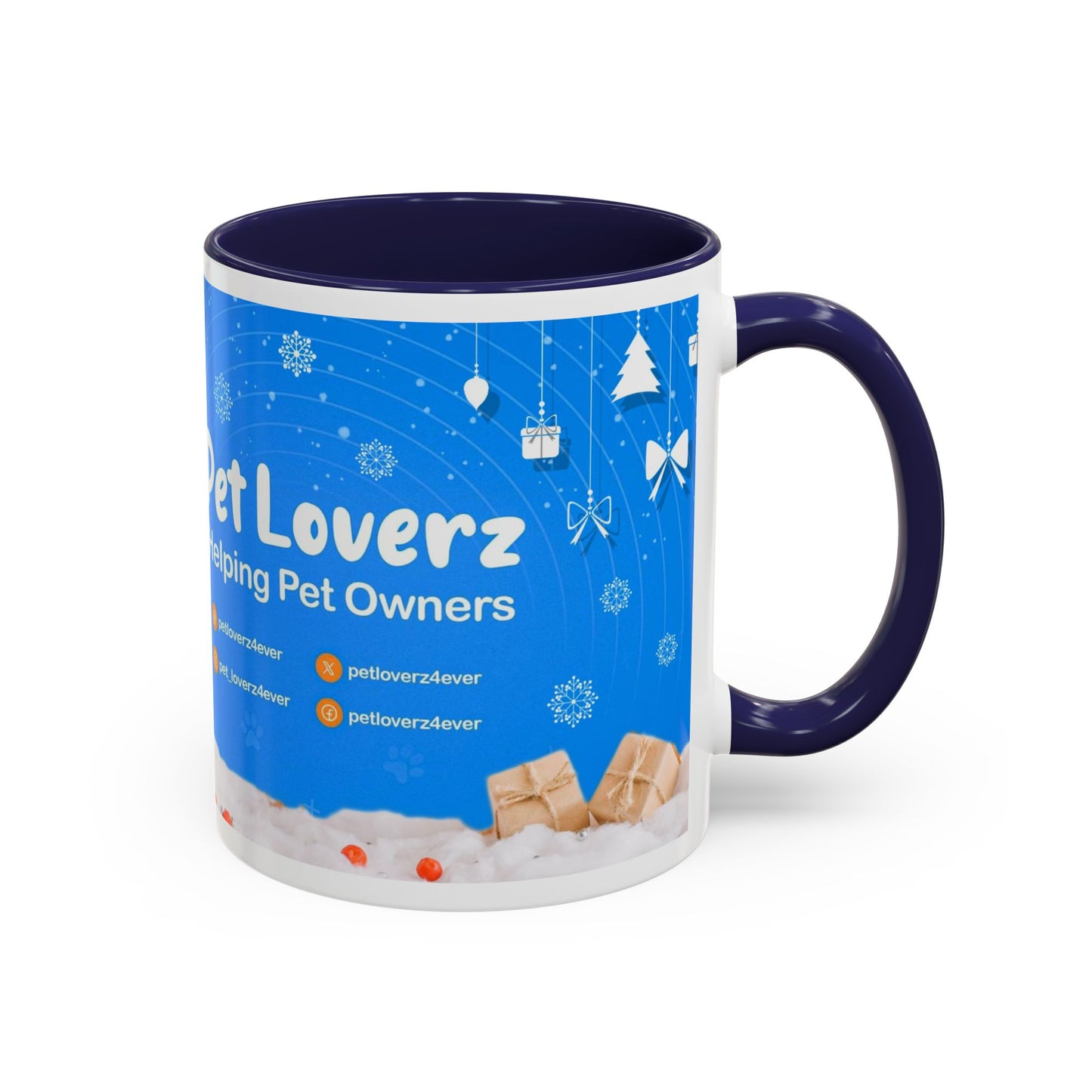 Pet Lover Accent Coffee Mug - Festive Design for Dog Owners