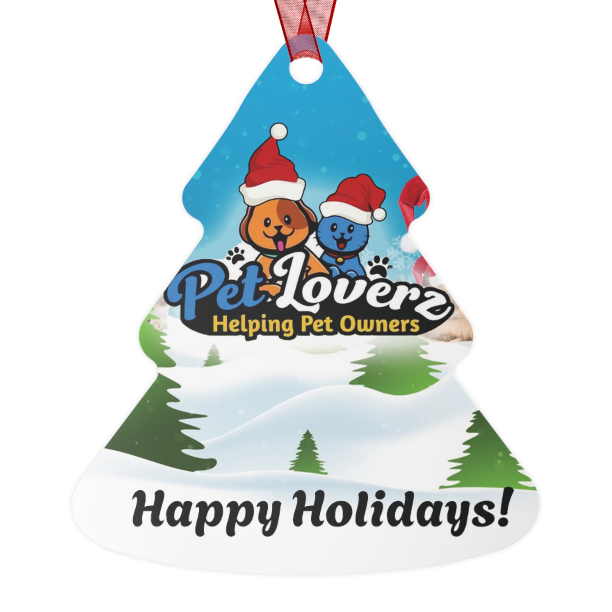 Pet Loverz Holiday Metal Ornaments - Perfect for Pet Owners