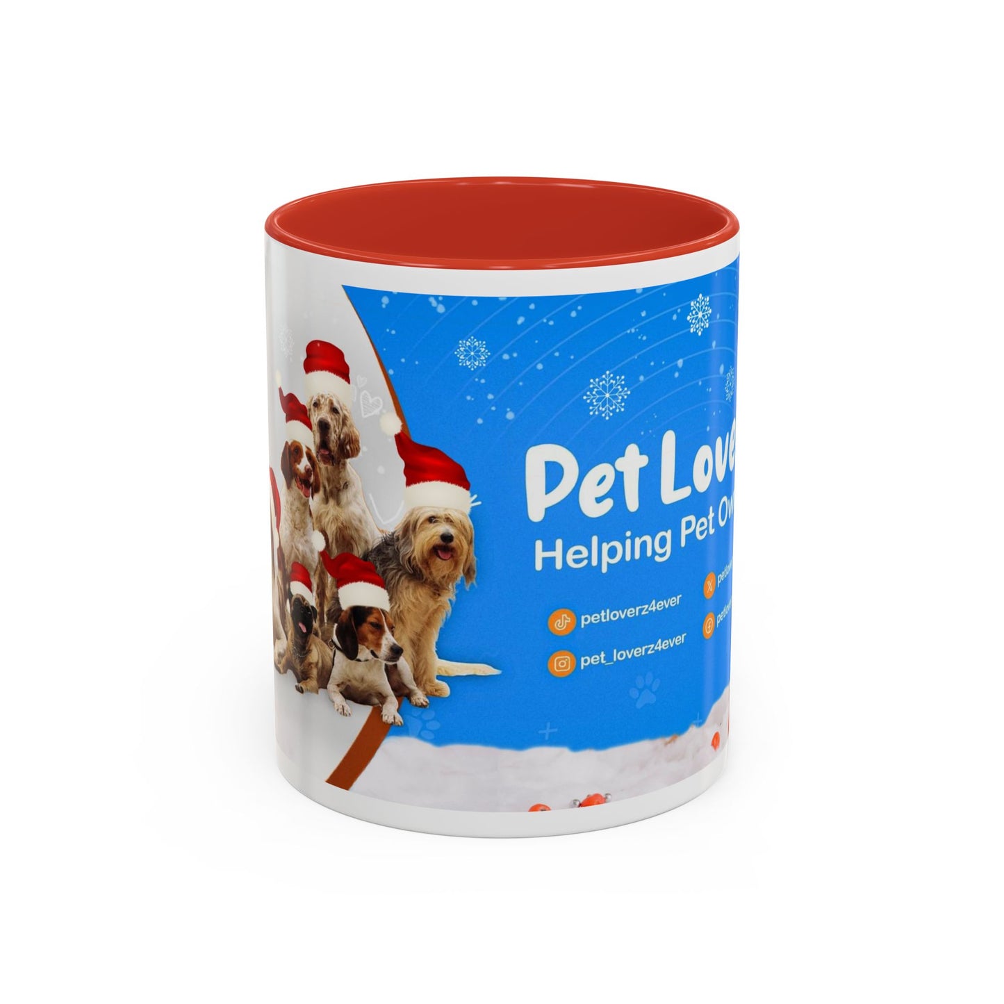 Pet Lover Accent Coffee Mug - Festive Design for Dog Owners