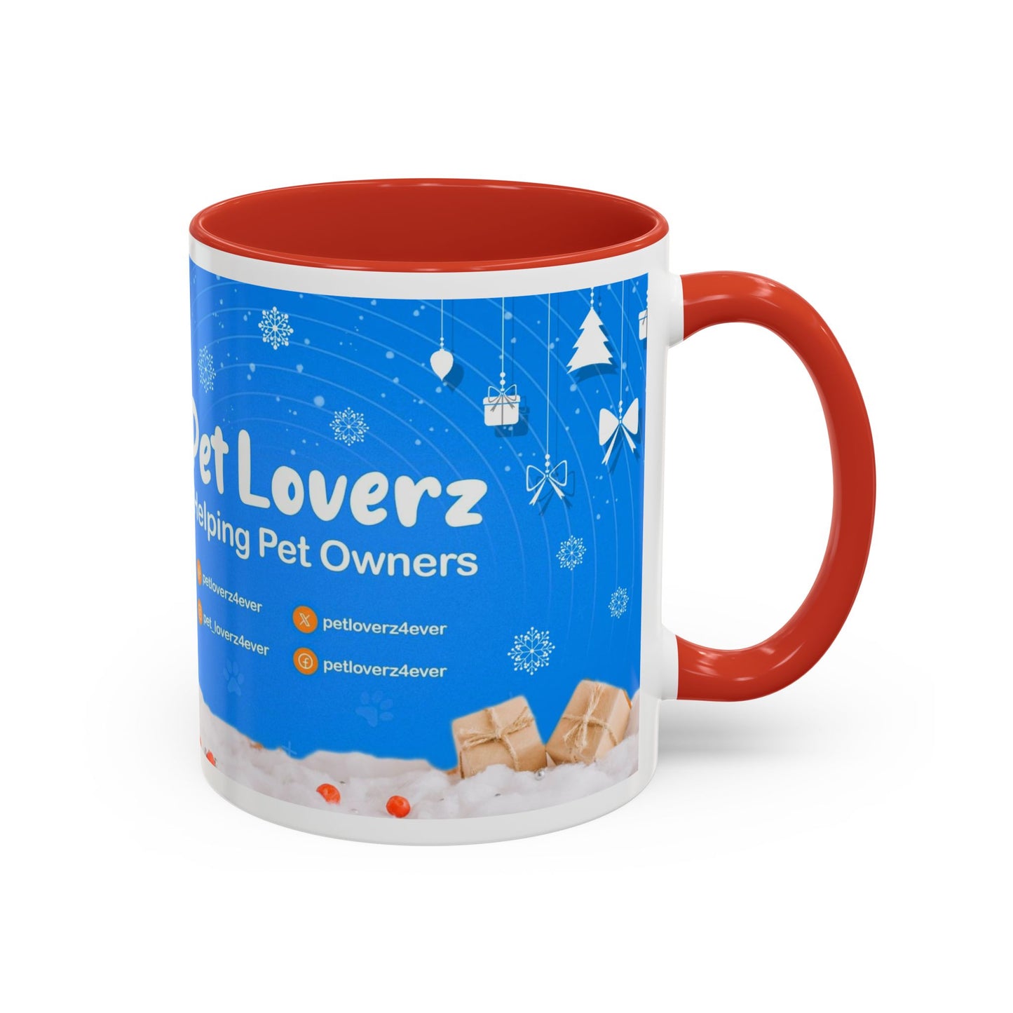 Pet Lover Accent Coffee Mug - Festive Design for Dog Owners